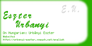 eszter urbanyi business card